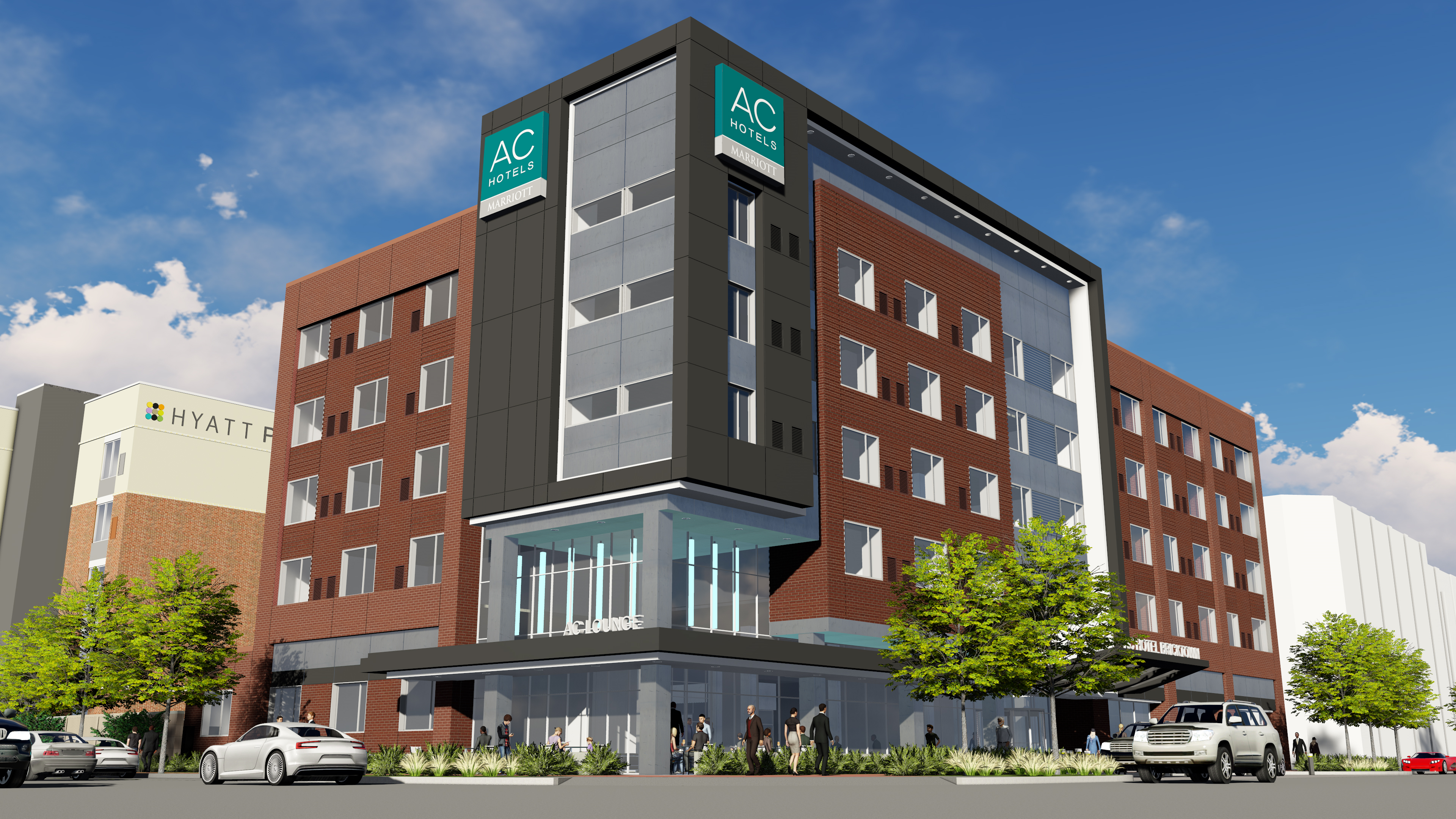 Rendering of the first Oklahoma City hotel project to use modular construction, dramatically reducing build time to meet increasing hotel room demand.